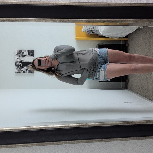 Tangerine Active Pullover Half Zip Hoodie Black White Stripe Women's Medium - Picture 7 of 14